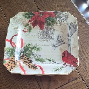 Holiday Wishes china salad plate made by 222 Fifth